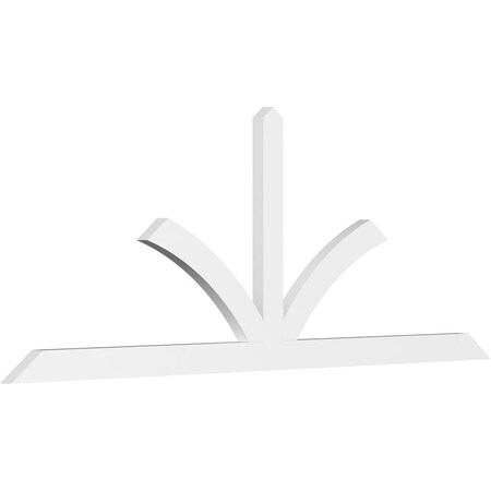 Ekena Millwork Richland Architectural Grade PVC Gable Bracket, 96"W x 36"H x 2"D x 4"F, 9/12 Pitch GBP096X36X0204RIC00